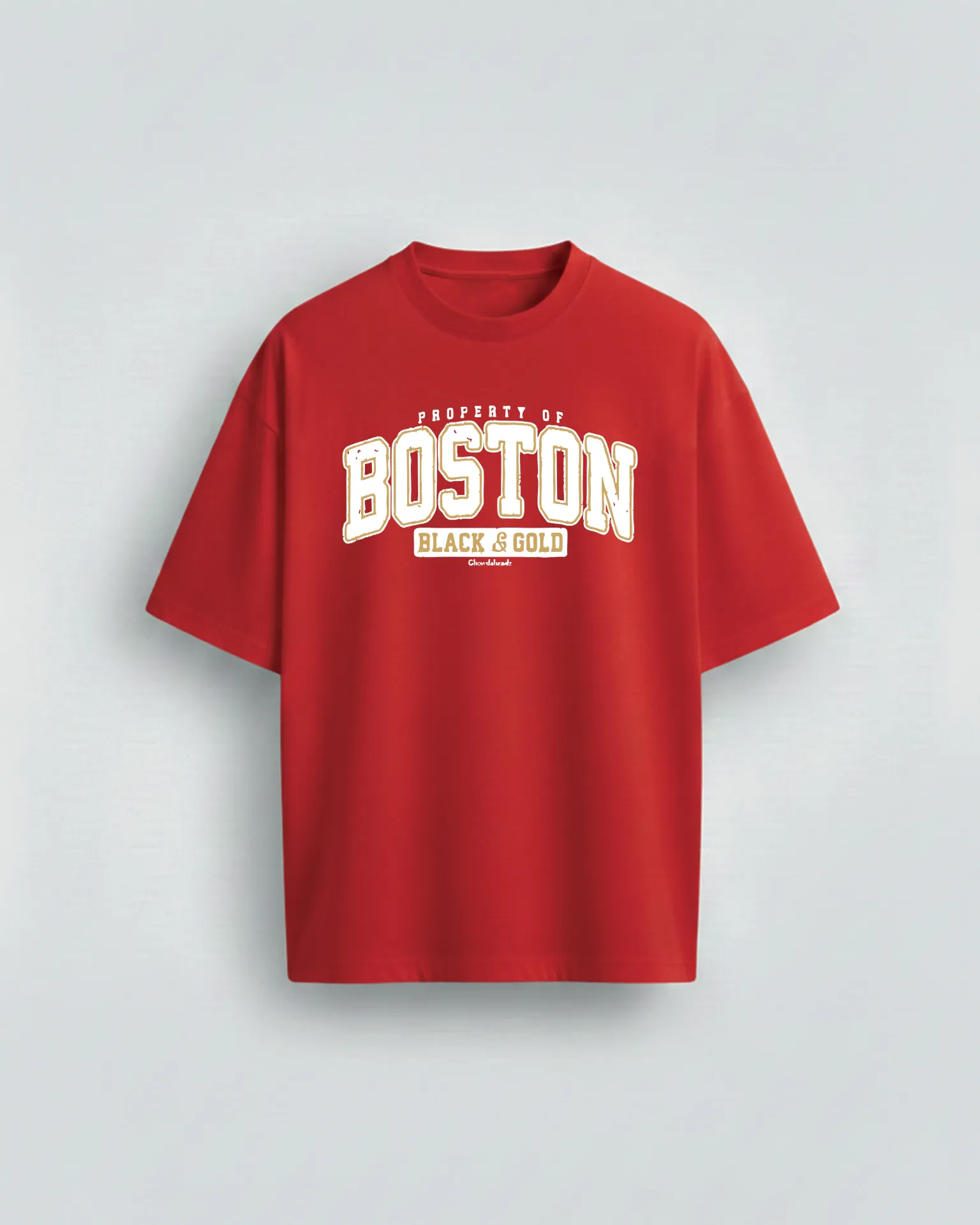 BOSTON (red) | klavv t-shirt | 240 GSM french terry cotton |
