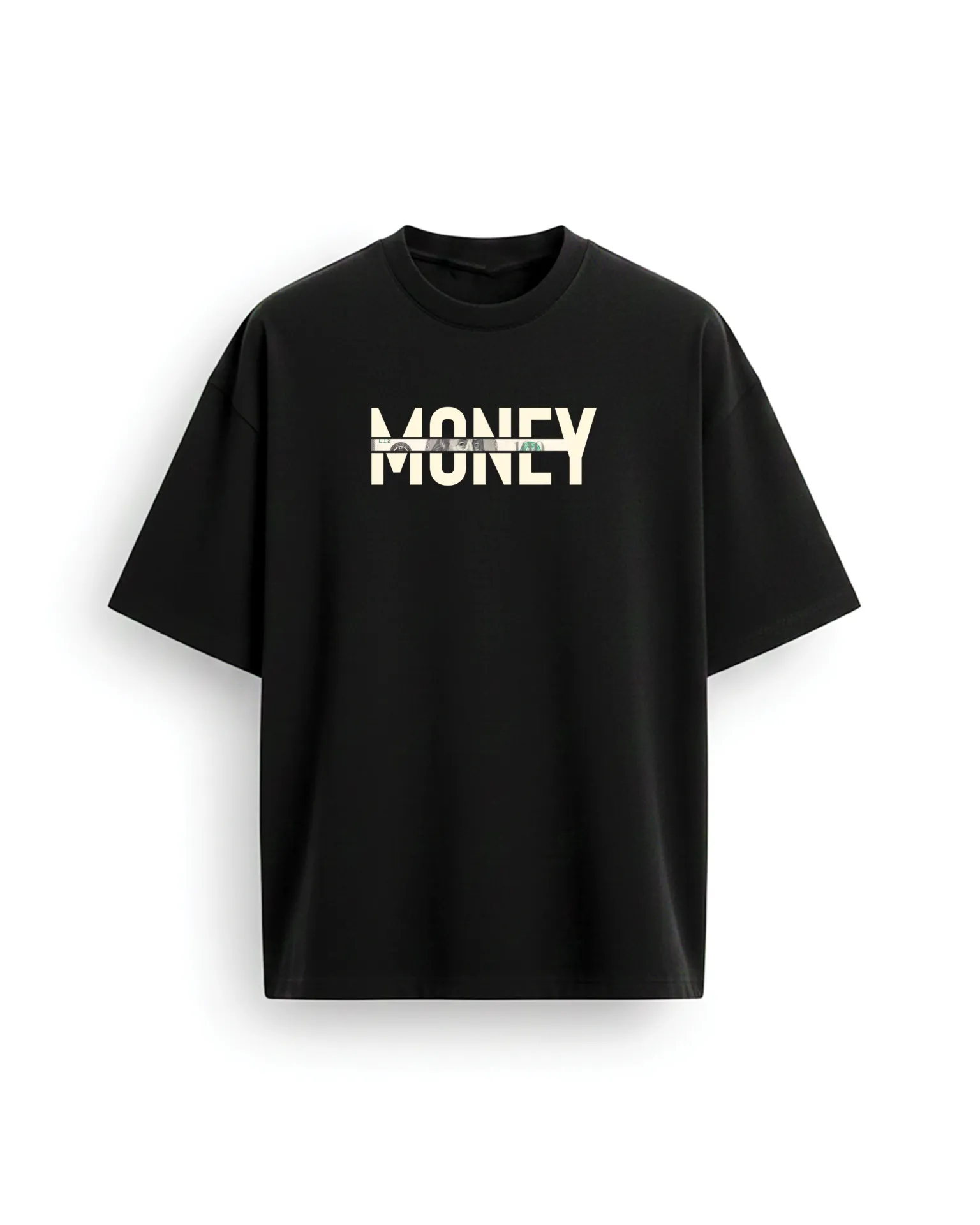 MONEY (black) | klevv t-shirt | 240 GSM french terry cotton |